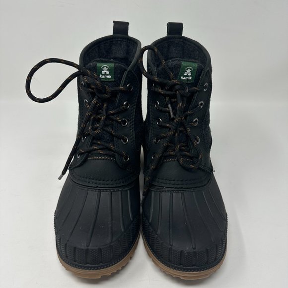 Kamik Sienna Mid Waterproof Black Winter Boot Rubber Wool 200 g Thinsulate - Picture 8 of 16